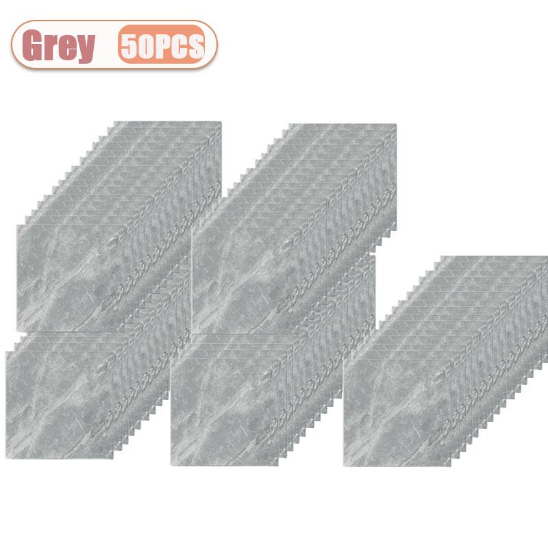 10/30/50PCS Simulated Thick Marble Tile Wall Sticker PVC Waterproof Self-adhesive Living Room Toilet Kitchen Home Floor Stickers