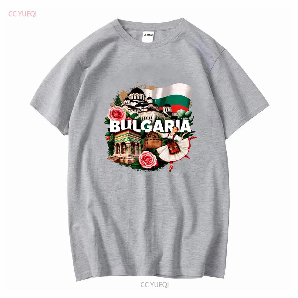 Bulgarien Nationalflagge T-Shirt Balkanregion Osteuropa Sofia Hauptstadt Rila-Kloster Thrakische Grabstätte Volkstänzerin Rose