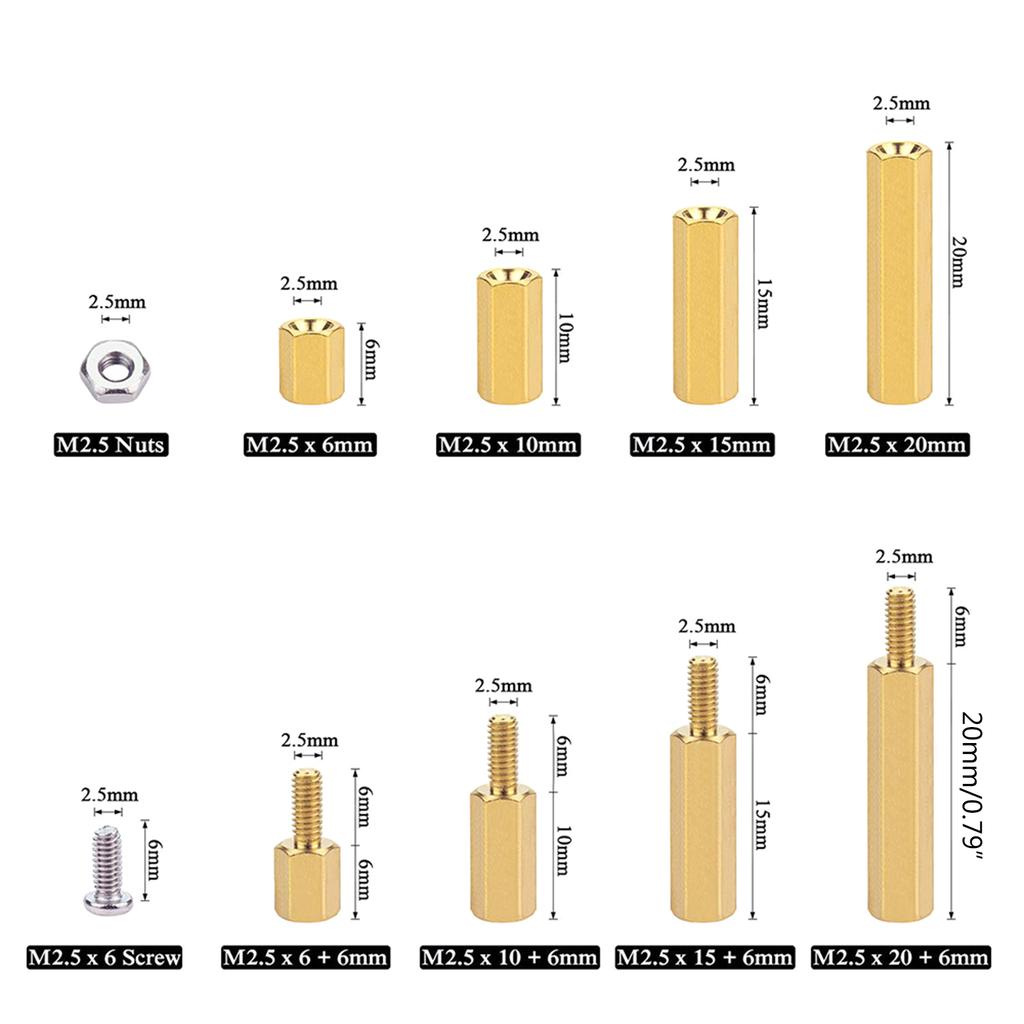 Abstandshalter Sechskant Abstandshalter Hülsen Leiterplatte/Platten Außengewinde Innengewinde Abstandshalter Schrauben Muttern Messing Sechskantschraube Mutter Sortimentskästen