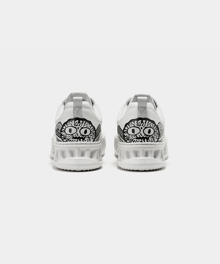 78Under M-5 Leather Graphic Low Top_White