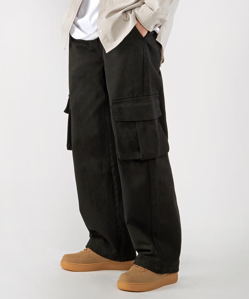 UNTAPPED STUDIO [2Pack] Single-Pleat 7-Count Cotton Wide Cargo Pants 3 Colors