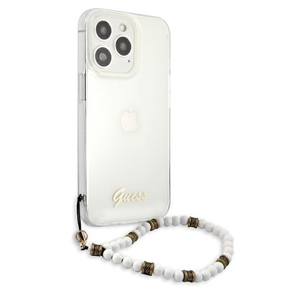 Guess Guhcp13Lkpswh Iphone 13 Pro / 13 6,1 Transparent Hardcase White Pearl