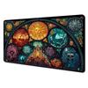 Vintage Stained Glass Tarot Large Playmat Sun Mystic Art Xxl Desk Mat NonSlip Rubber Lock Edge Mouse Pad For Tcg Game Office