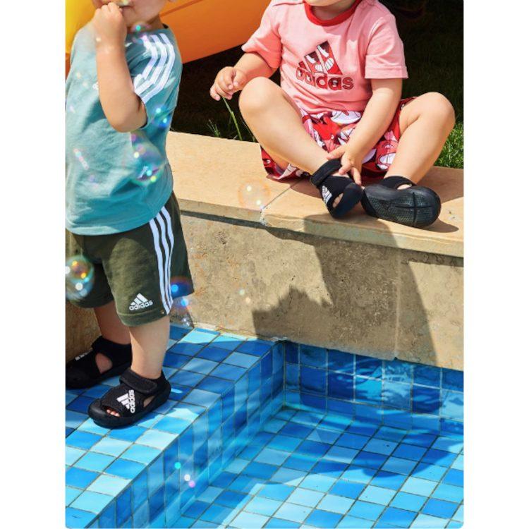 Adidas Slip Resistant Abrasion Resistant Low top Sports Sandals Black Infant And Toddler D97200