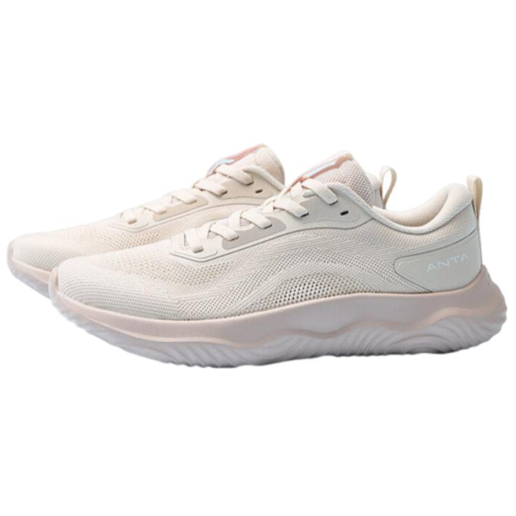 Anta Shunxing Lite Comfortable Trendy Shock Absorbing Non-Slip Low-Top Casual Running Shoes Women Sneaker Light-Pink 122527713-4