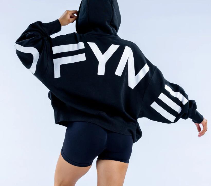 Women's Hooded Long Sleeve Sweatshirt Loose Fit Loungewear Letter Print Pullover Hoodie