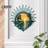 Mermaid Wall Hangings Metal Ocean Decor, Turtle/Lighthouse/Mermaid Pattern Weather Resistant Outdoor Decor Art Sculptures for Patio Garden And Living