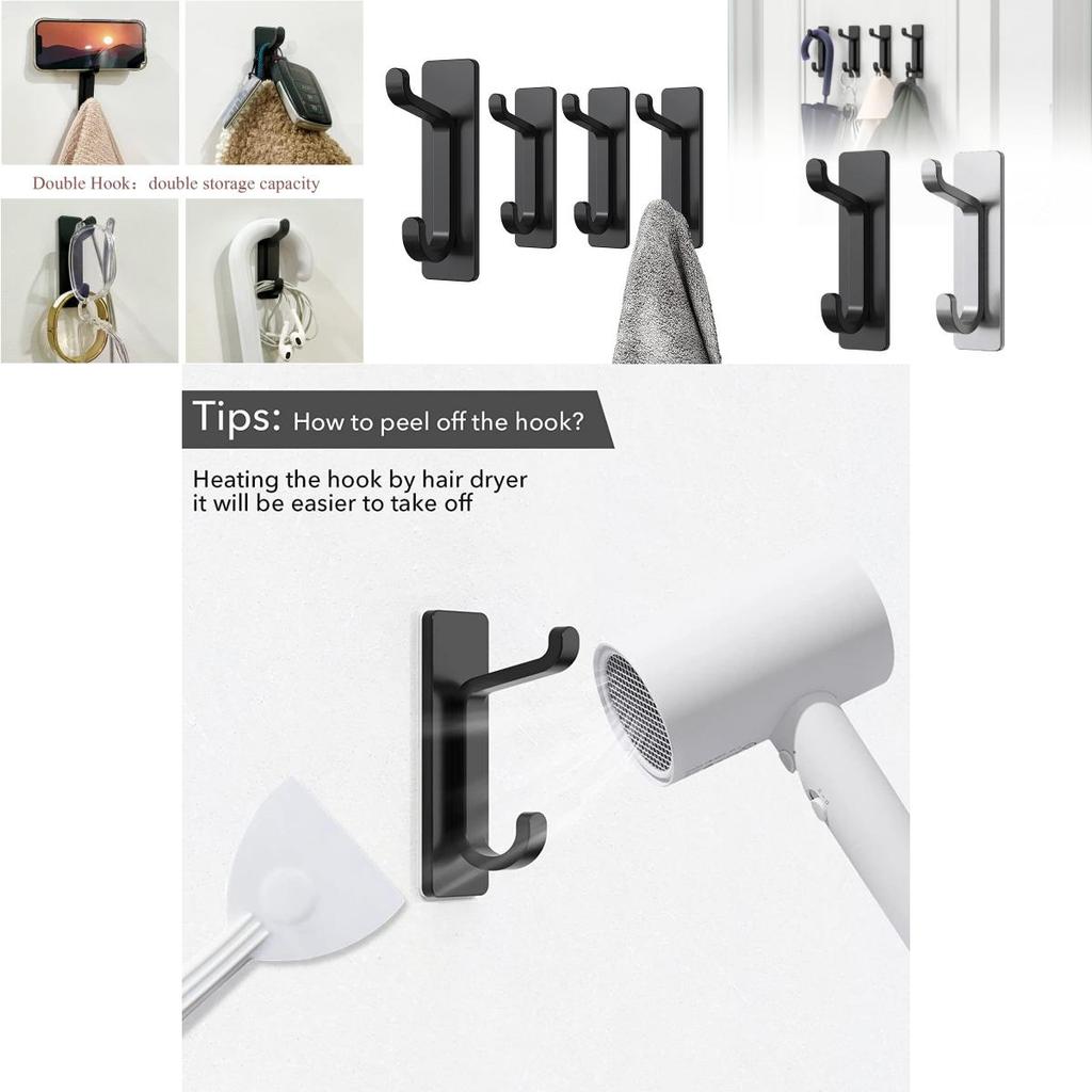 Durable Stainless Steel Clothes Hook Set With High Low Dual Hooks For Versatile Use