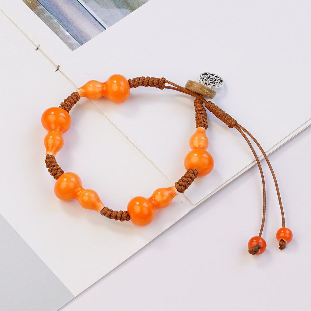 Jingdezhen ceramic gourd beaded bracelet atmospheric send family friends gift recommendation