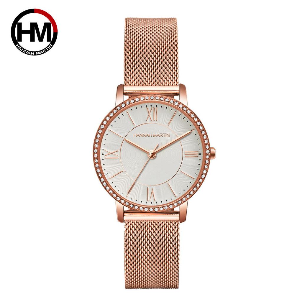 Hannah Martin Women's Waterproof Quartz Watch - Fashionable Japanese Movement, Casual European & American Style