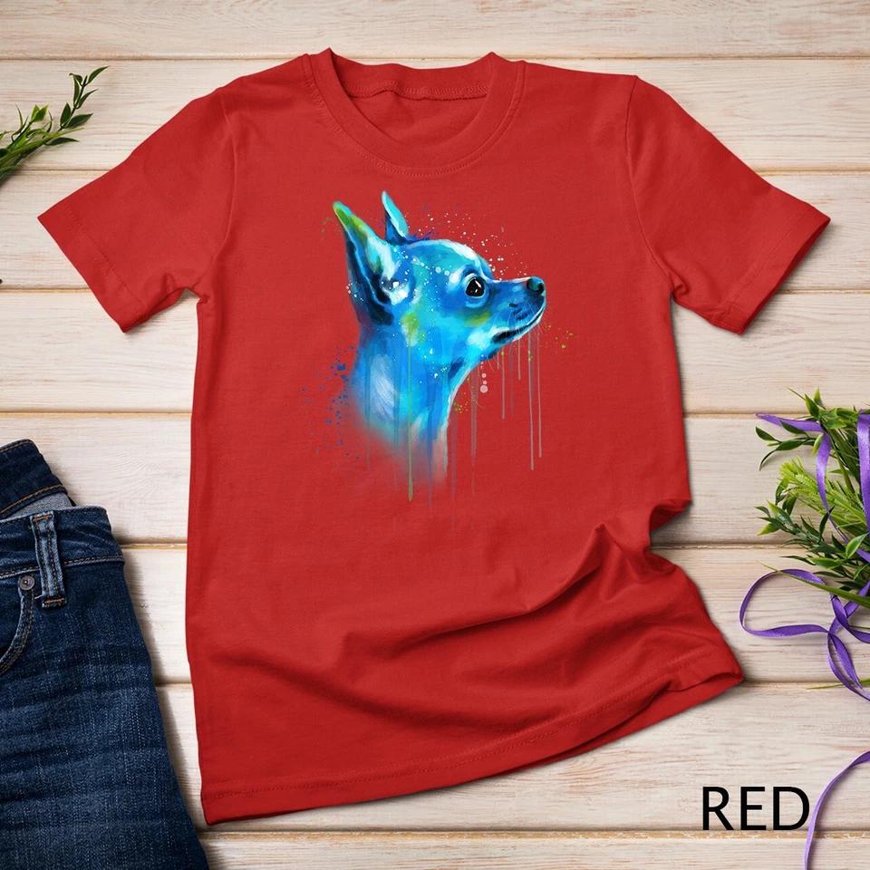 Cute Chihuahua Watercolor Painting Art T-Shirt Unisex T-shirt 5 L