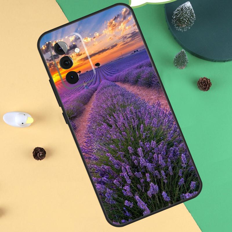 Purple Flowers Lavender Case For Samsung Galaxy A55 A35 A25 A15 A51 A71 A12 A32 A52 A13 A33 A53 A54 A34 A14 Cover