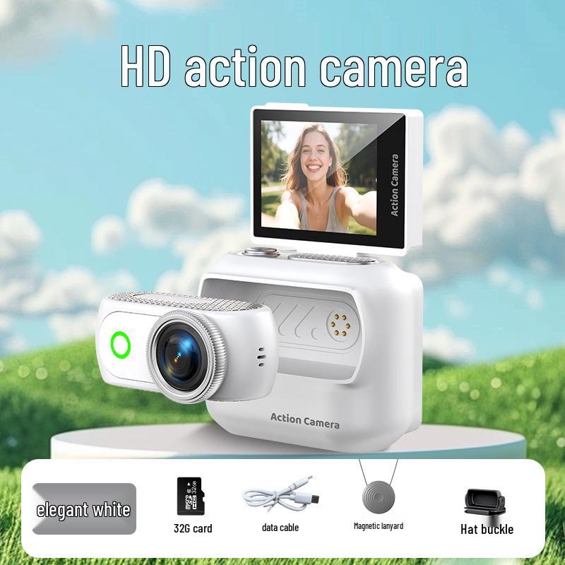 Magnetic Thumb HD Sports Camera with WiFi & Detachable Charging Case for Outdoor Riding