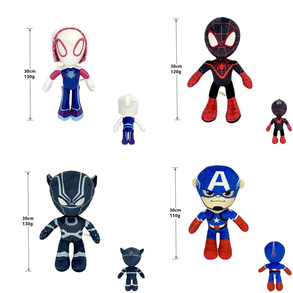Superhero Plush Toys Featuring Spiderman Iron Man Captain America For Kids Collectible Decor