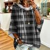 Women's Fashion Printed Loose Fit Hoodie with Three-Quarter Sleeves for Casual Everyday Wear