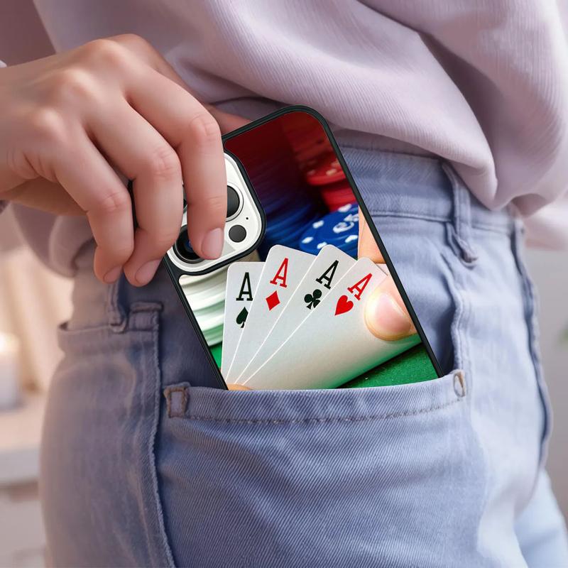 Dices Poker Casino Phone Case For iPhone 17 Air 15 16e 14 13 Pro Max Coque 12 11 Pro Max PLUS Cover