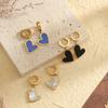 Pendentif Love Beimu pour dames boucle d'oreille dorée tendance style minimaliste adaptée aux fêtes de bijoux boucles d'oreilles pour un usage quotidien