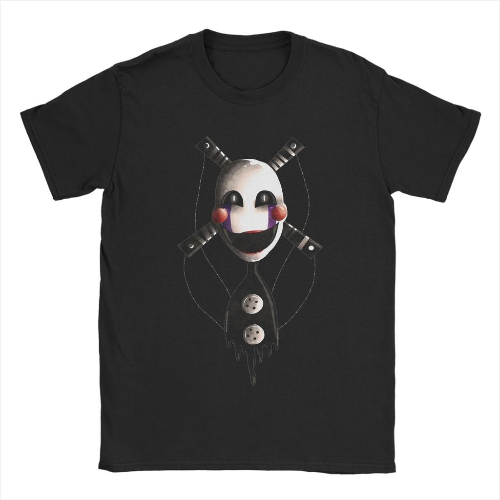 Men TShirts FNAF At Freddys The Puppet Funny Pure Cotton Tee Shirt Short Sleeve T Shirts Round Collar Tops 4XL 5XL