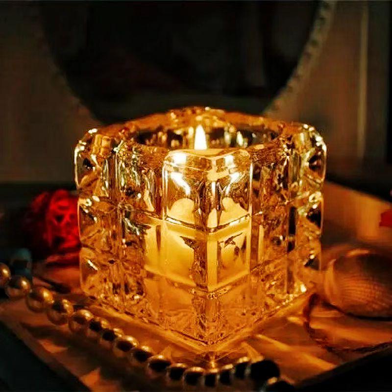 Luxury Crystal Glass Candlestick for Elegant Candlelight Dinner Atmosphere