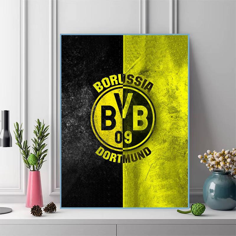 Borussia Dortmund 100% Round Full Drill 5D DIY Diamond Painting Embroidery Cross Stitch Rhinestone Décor
