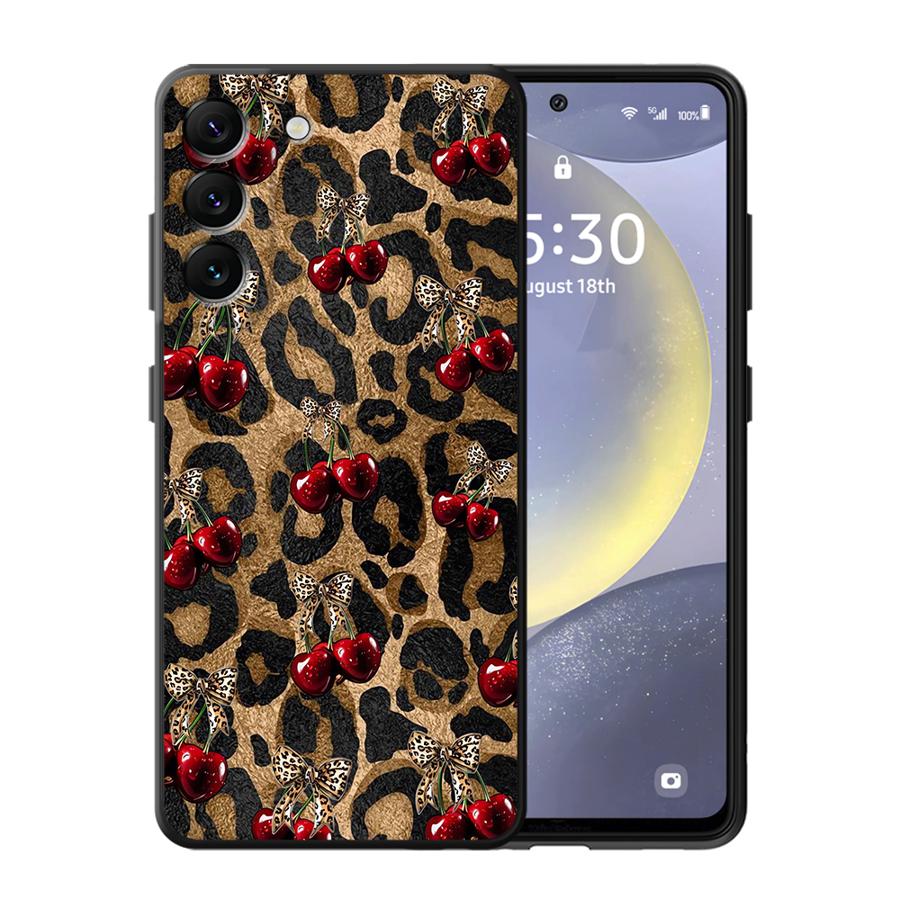 Funda Phone Cover Case for Xiaomi Mi 14 10T 13 Lite 15 Pro 11T 12T Pro 12X 12 11 Leopard Cherry