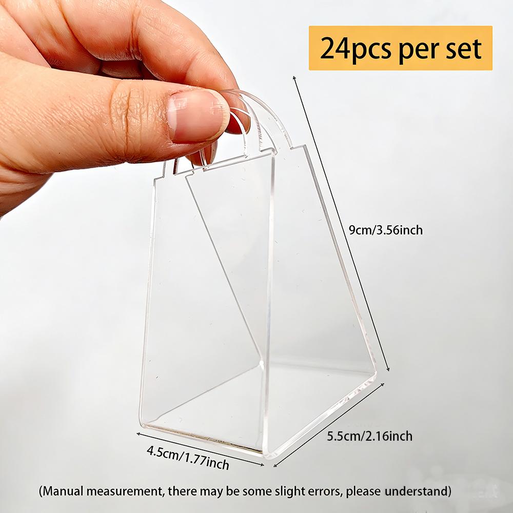 

24pcs/set Acrylic Multi-purpose Packaging Box, Party Gift Packaging Box, Home Small Accessory Storage Display Model 01, 24pcs