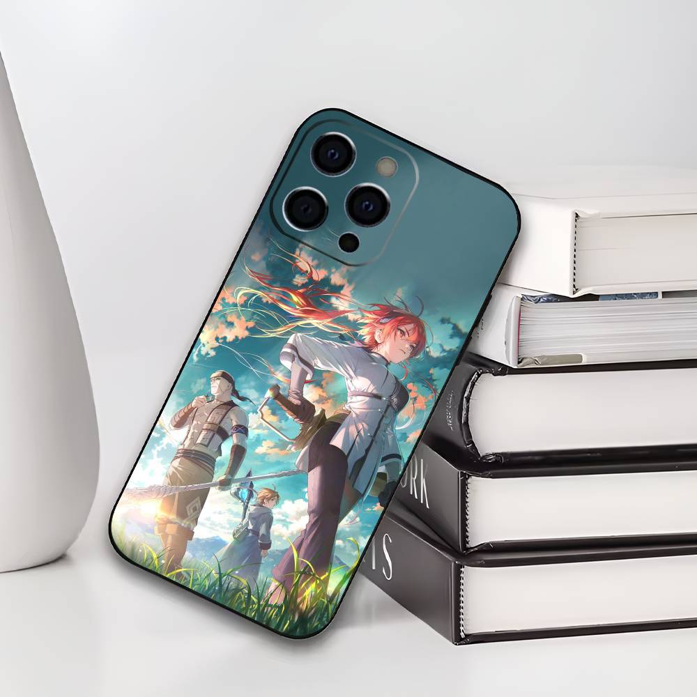 M-Mushoku Tensei Jobless Reincarnation Phone Case For iPhone 17,16,15,14,13,12,11 Plus,Pro Max,XS,Soft Black Cover