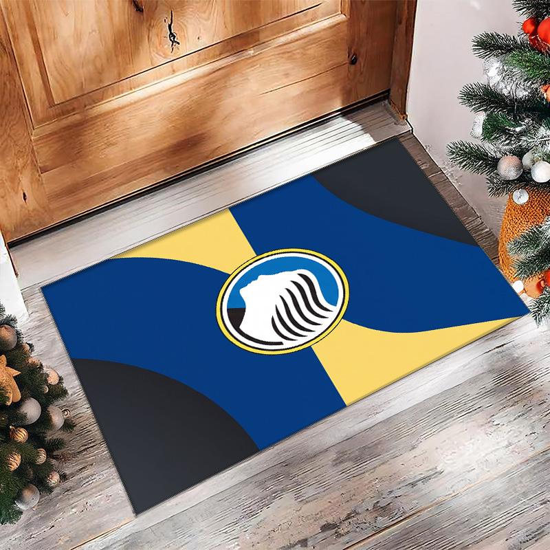 Tappeto Morbido per Pavimento Antiscivolo con Motivo Calcio Atalanta FC Tappeto per Interni Tappetino Decorazione Sportiva per Camera da Letto