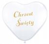 Heart Balloons with Print Holy Baptism 1 Piece