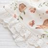 Spring & Autumn Baby Princess Oil Painting Bunny Romper & Lace Hat Set - Cotton & Peter Pan Collar