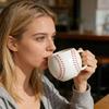 Baseball Shape Coffee Mug with Lid C-Shaped Handle Ceramic Mug 420ml Water Drinking Cup for Coffee Tea Drinks Home Kitchen Outdoor Use