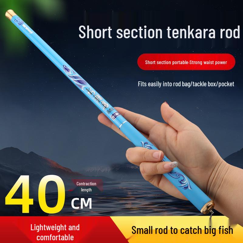 Carbon Ultra Compact 28" Mini Stream Fishing Rod - 19 Action, Portable Cross-border Model