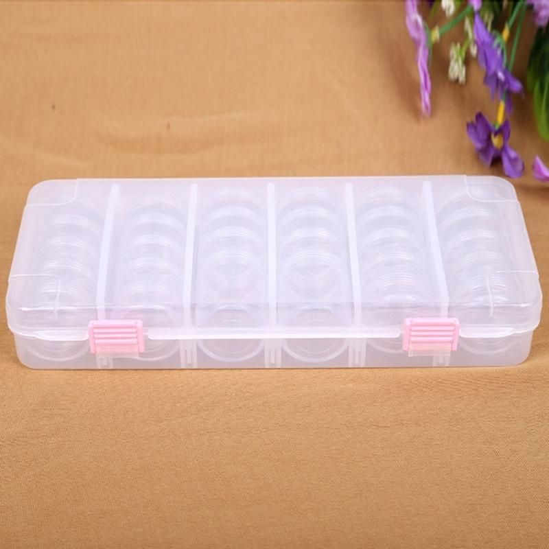 Convenient Screw Lid Box Clear Plastic Storage Container Jewelry Storage Box Powder Storage Box for Beads and Small Item