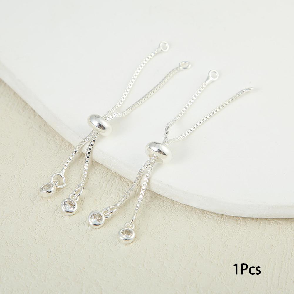 1Pc Bracelet Accessory Adjustable Slider Pull Chains With Zircon For DIY Bracelet Necklace Jewelry Accessories