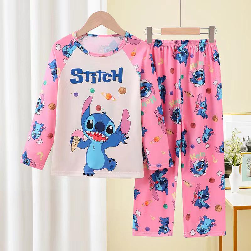 Southeast Asia Kids' Demon Slayer Pajamas: Long Sleeve & Pants Set for Girls