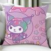 K-Kuromi Fashion Cushion Cover Birthday Anniversary Gifts Double Sided Printed Zipper Cushion Cover Soft Skin Bedding