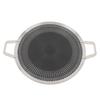 Korn Grill Pan Stainless Steel Nonstick Double Handle Round BBQ Griddle for Induction Cooktop Outdoor Camping Barbecue