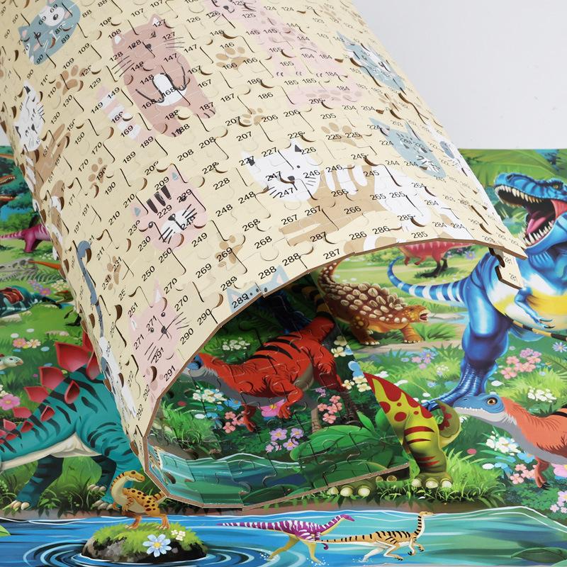 Wooden Jigsaw Puzzles for Kids Early Learning Educational Dinosaur Animal Toy