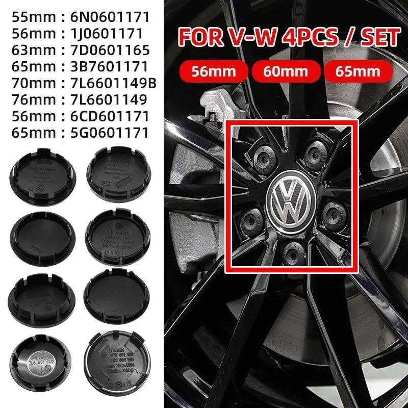 4 ADET 56mm 63mm 65mm 70mm Araç Jant Göbek Kapakları Kapağı VW Volkswagen Golf Polo Passat Touran CC B5 B6 B7 Jetta aksesuarları için
