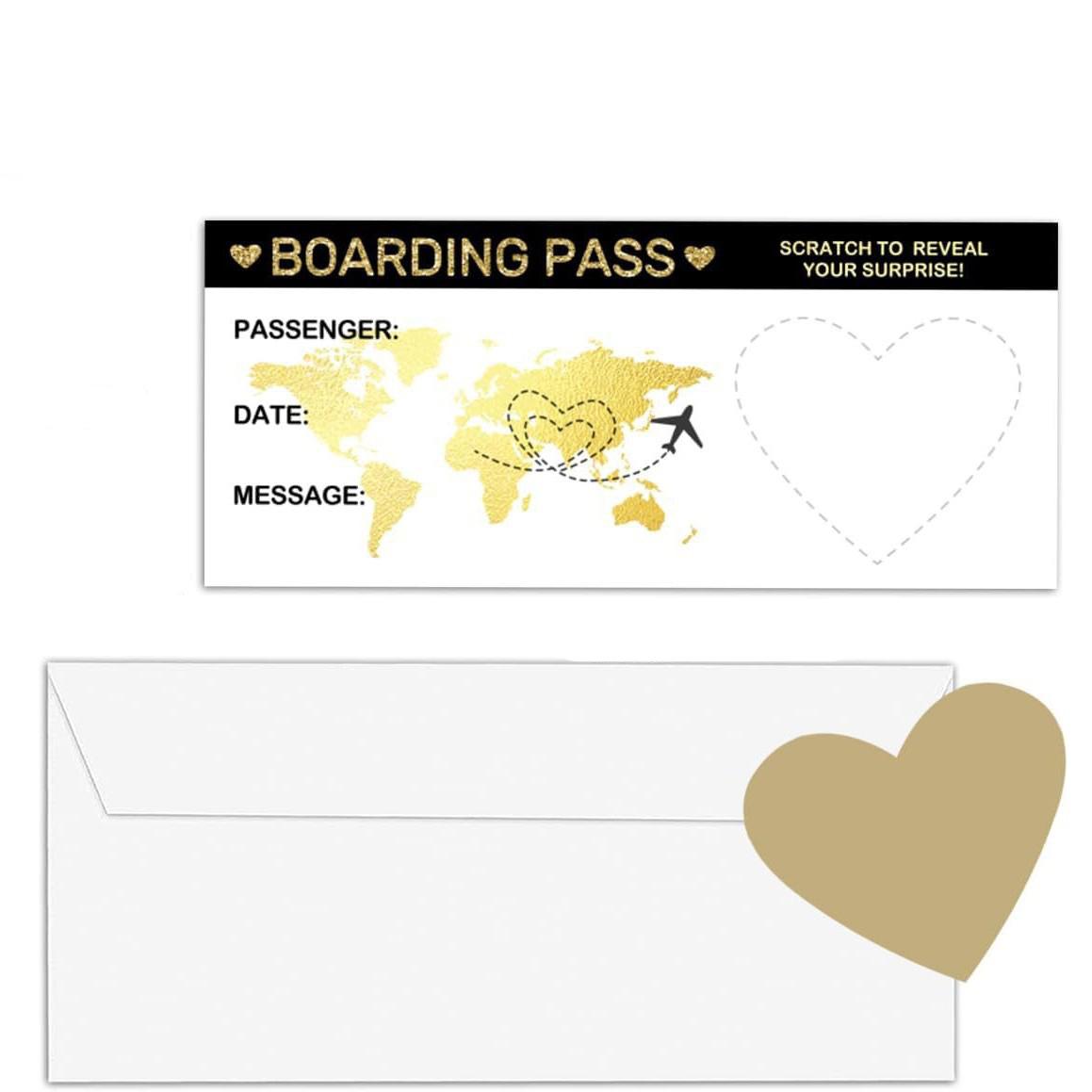 

Скретч-карты посадочного талона Набор для DIY - Двойной сюрприз для свадьбы и дня рождения, Креативная игра-приглашение, подарок