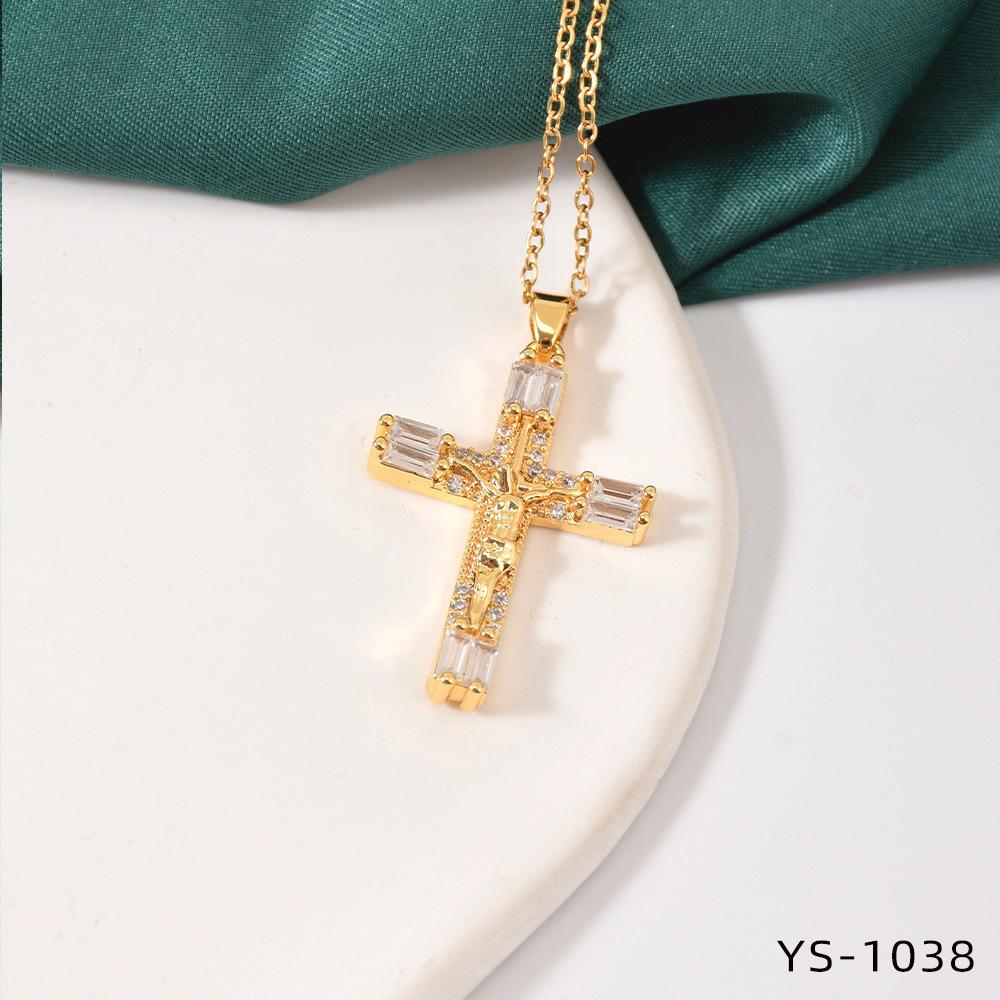 Fashion Trendy Titanium Steel Cross Necklace Women Luxury Versatile Accessory