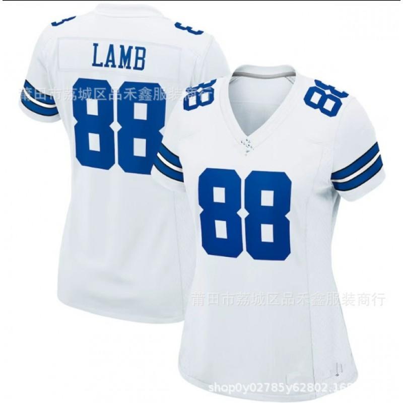 Dallas Cowboys Womens Youth Football Jersey CeeDee Lamb 88 Cotton Fan Apparel Fall Winter