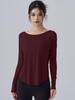 Women's Long Sleeve Ribbed Yoga Top - Autumn/Winter Collection, Slim Fit, Nude Feeling, Perfect for Pilates & Outdoor Sportswear