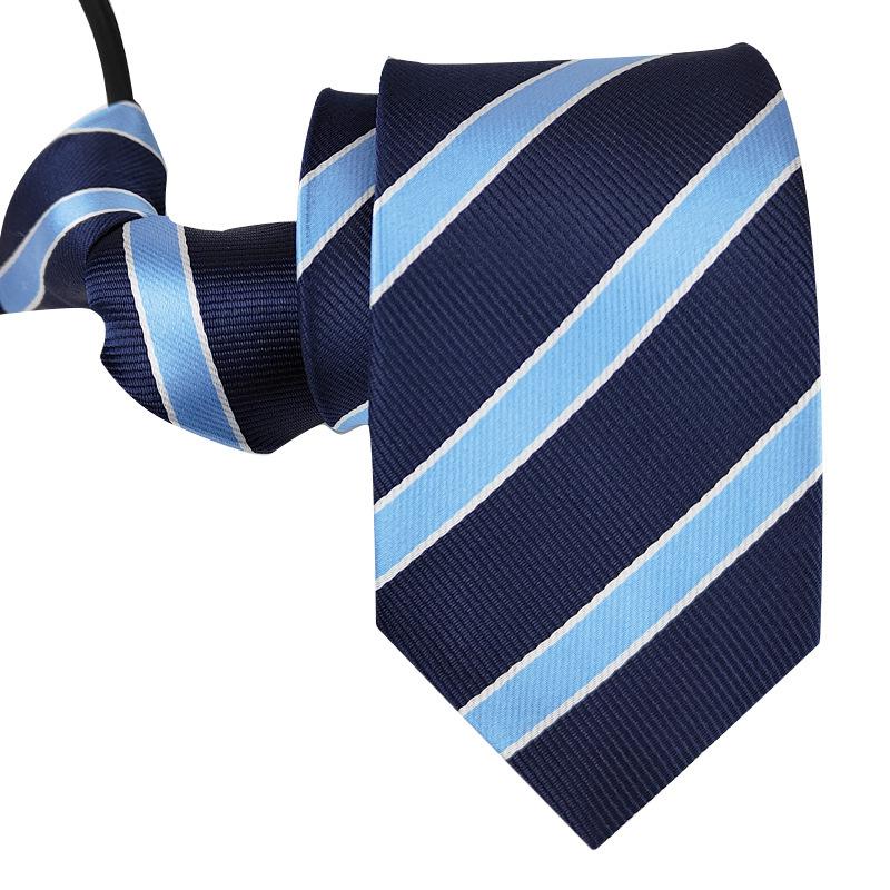 Men's 8cm No-Knot Zipper Tie - Easy-Pull Business Formal Tie