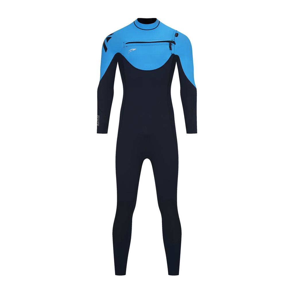 2/3mm+Men's And Women's Horizontal Zipper Long Sleeve Pants Adult Anti Cold Clothes Diving Clothes Snorkeling Clothes Surfing Clothes