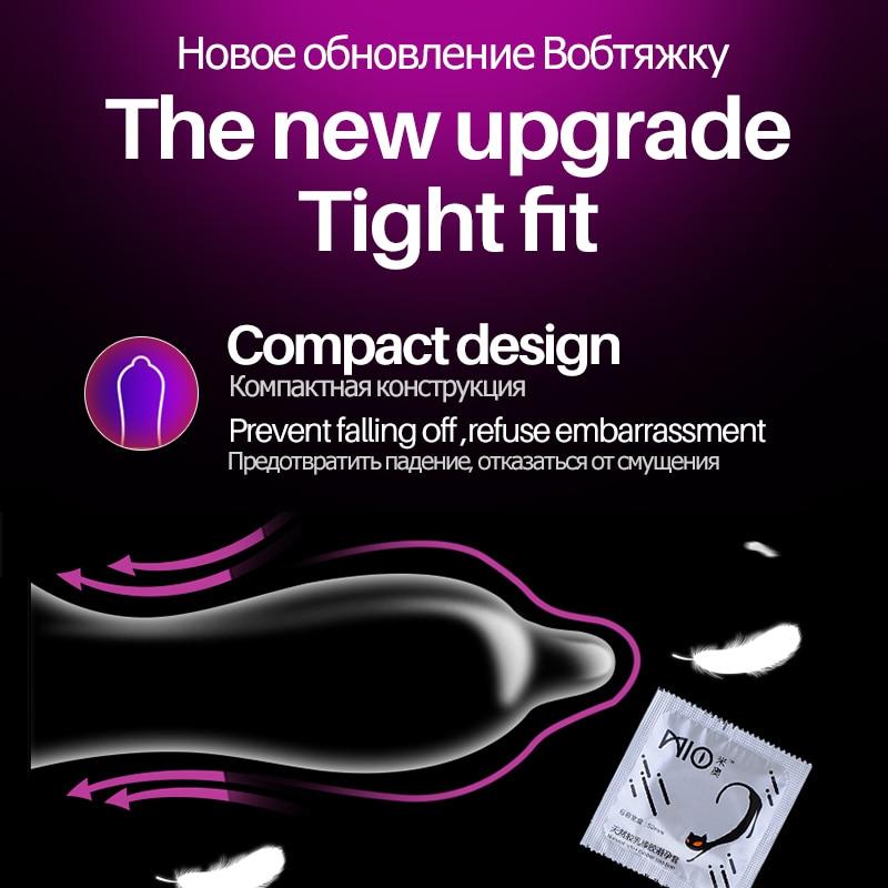 MIO 3D Delay Condoms for Man 49mm Tight Fit Big Dotted Dense Particles Penis Sleeve Extra Lubricant Small Size Condom Safe Sex