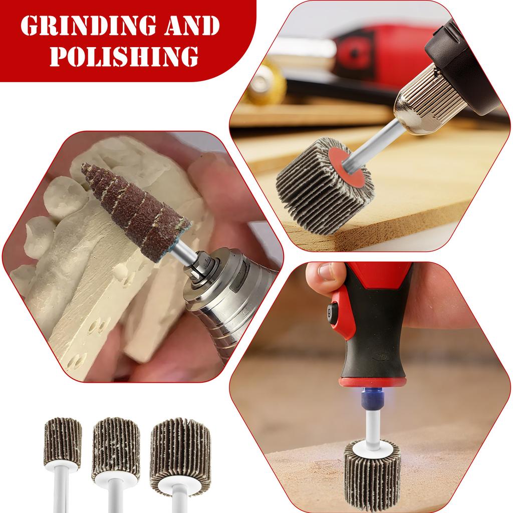 20Pcs Sanding Flap Disc Grinding Wheel Bit 80 Grit 16-80mm For Rotary Tool Electric Grinder Power Polishing Tool Accessories