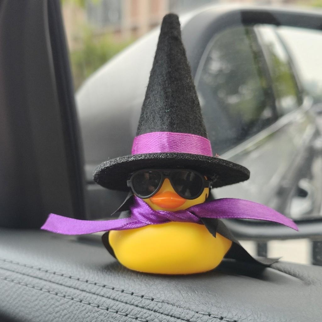 Car Decor Small Yellow Duck With Harry Potter Broomstick For Cabin Interior