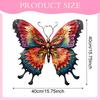 Metal Butterfly Wall Decor Hanging Decor Colorful Lifelike Butterfly Wall Sculpture for Garden Tree Balcony Yard Bedroom