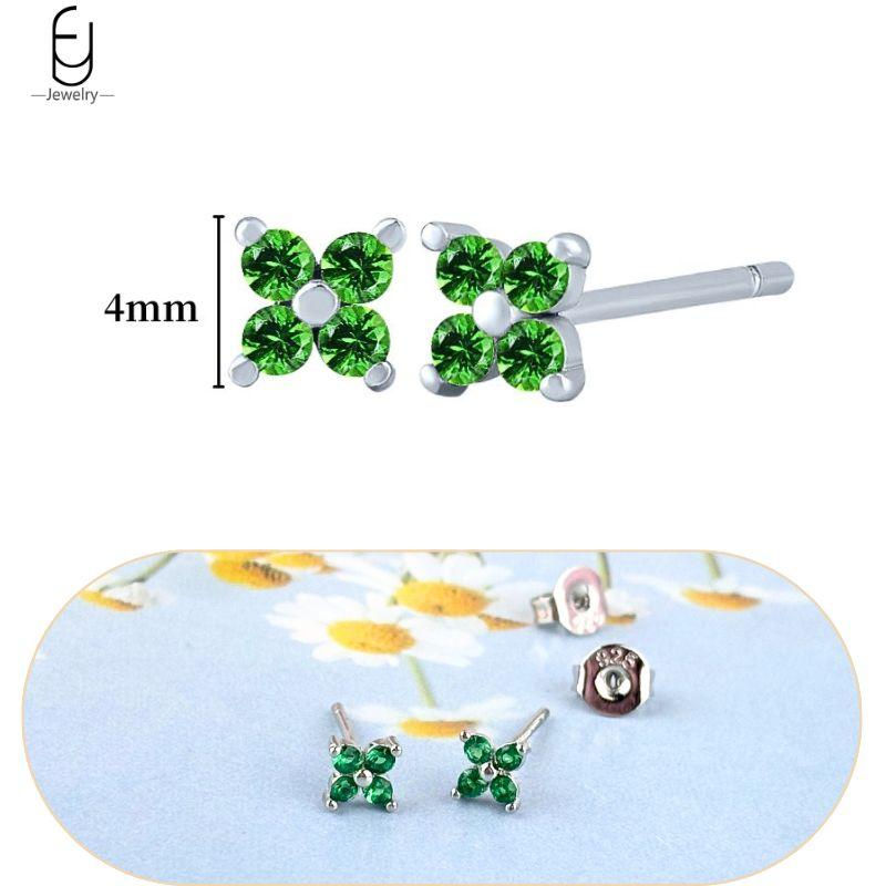 925 Silbernadel Grüne Zirkon Gold Ohrringe Herz Creolen für Damen Zarte Steckerohrringe Luxuriöser Schmuck Geschenke
